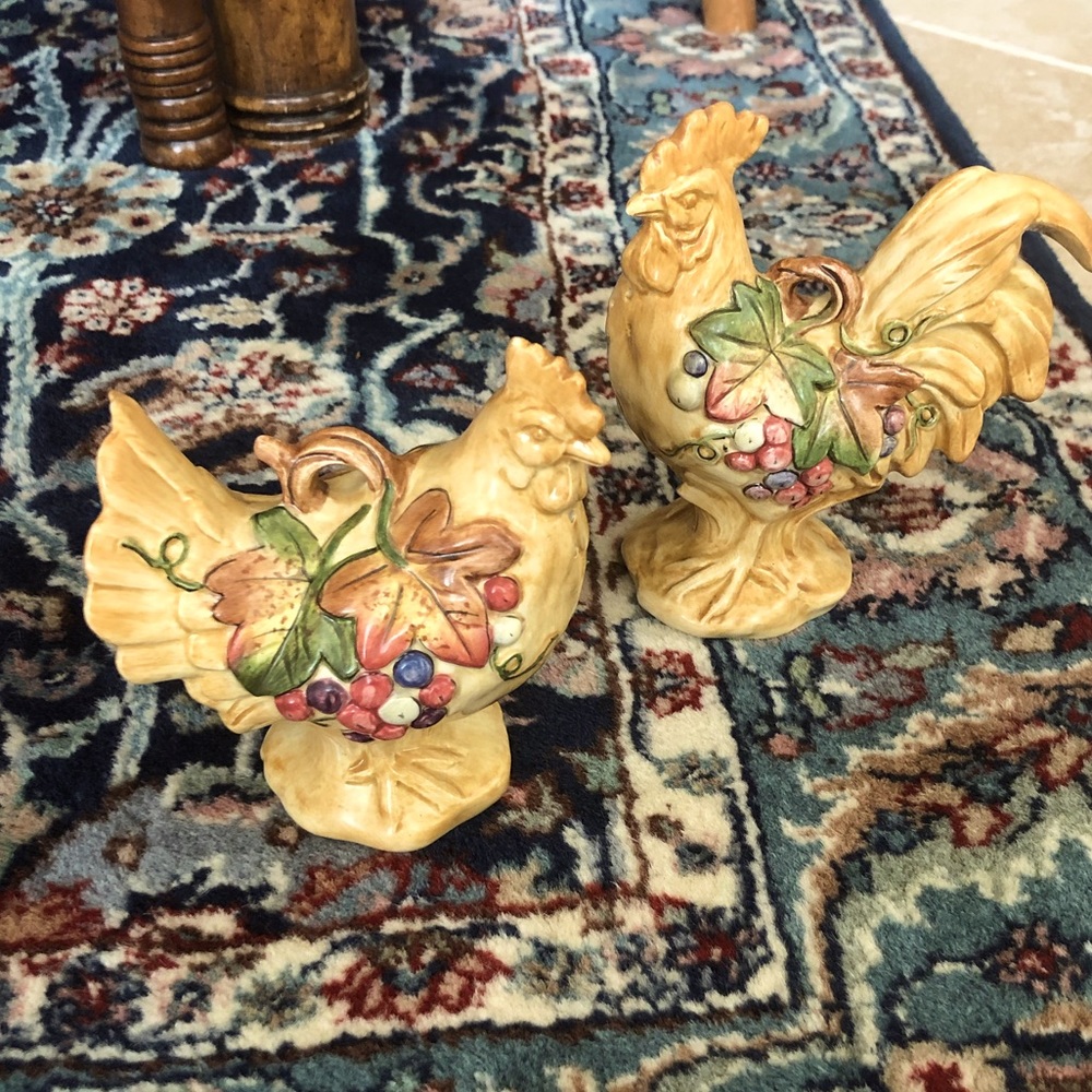 Tuscan Villa~ Fitz and Floyd Salt & Pepper set
